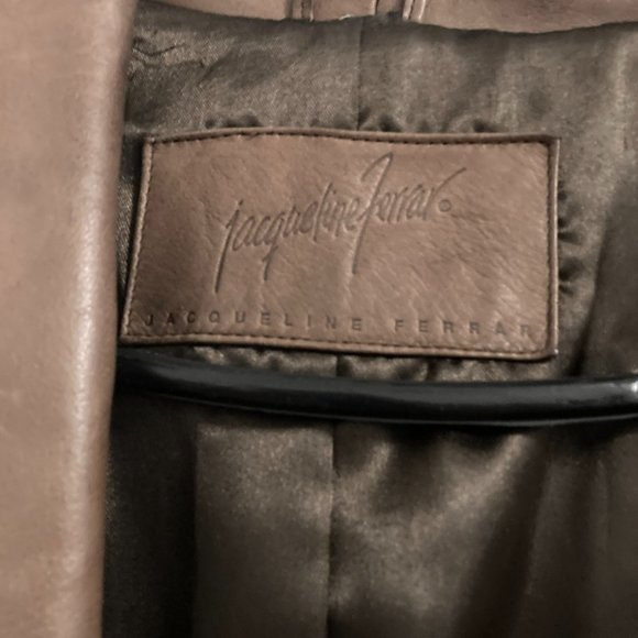 Vintage Jaqueline Ferrar long coat. Medium. Brown leather. - Picture 4 of 9